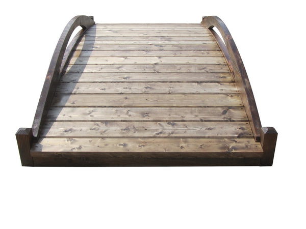 Basho Garden Bridge 8 ft. - SamsGazebos Handcrafted Garden Structures