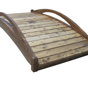 Basho Garden Bridge 8 ft. - SamsGazebos Handcrafted Garden Structures