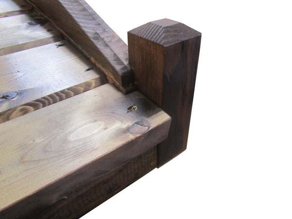 Basho Garden Bridge 8 ft. - SamsGazebos Handcrafted Garden Structures