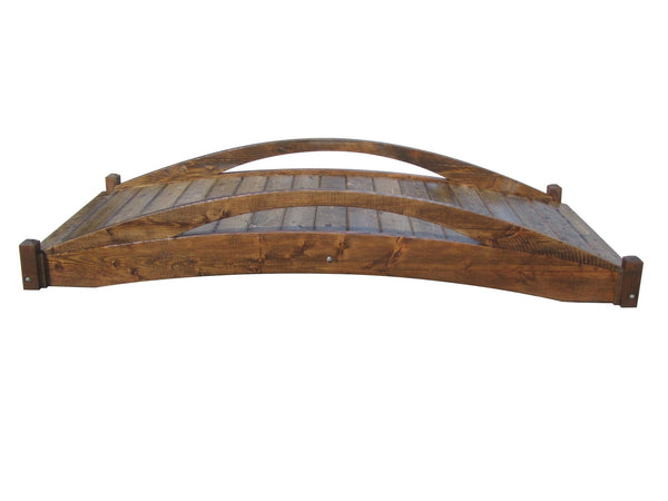 Basho Garden Bridge 8 ft. - SamsGazebos Handcrafted Garden Structures