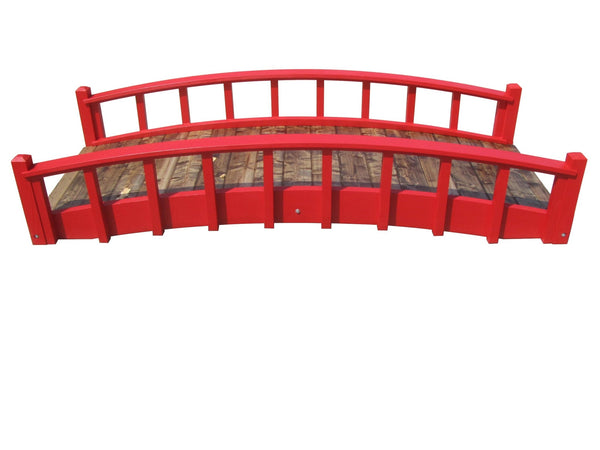 Japanese Wood Garden Bridge 8 ft. - SamsGazebos Handcrafted Garden Structures