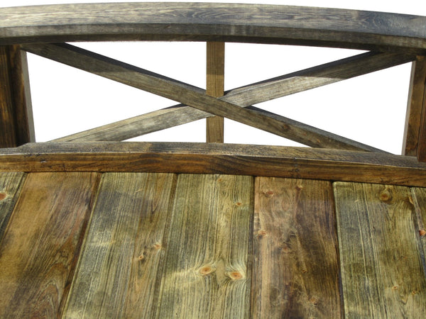 Chelsea Wood Garden Bridge 8 ft. - SamsGazebos Handcrafted Garden Structures