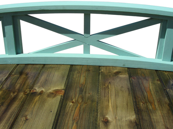 Chelsea Wood Garden Bridge 8 ft. - SamsGazebos Handcrafted Garden Structures