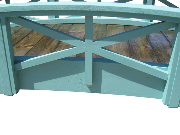 Chelsea Wood Garden Bridge 8 ft. - SamsGazebos Handcrafted Garden Structures