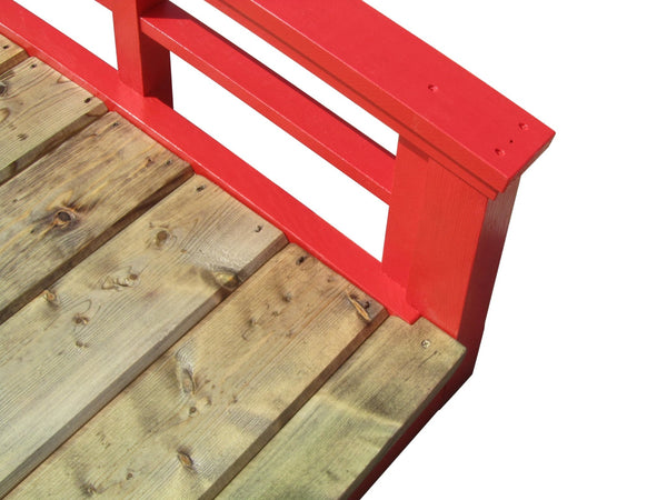 Monet's Japanese bridge 8 ft. x 4 ft. 400 lb. Load Capacity (CLEARANCE floor model) - SamsGazebos Handcrafted Garden Structures