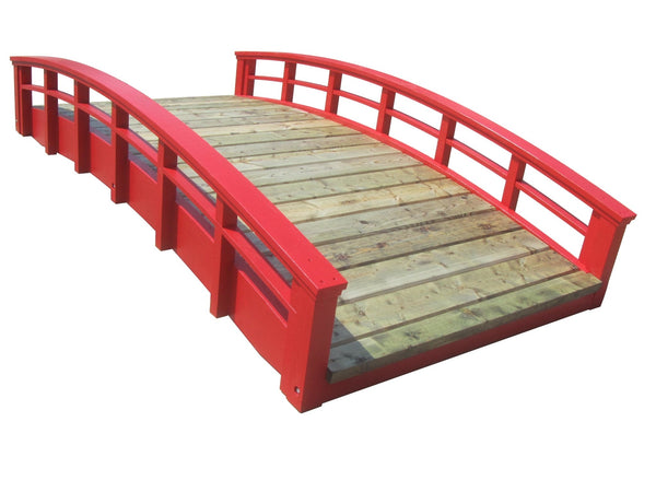 Monet's Japanese bridge 8 ft. x 4 ft. 400 lb. Load Capacity (CLEARANCE floor model) - SamsGazebos Handcrafted Garden Structures
