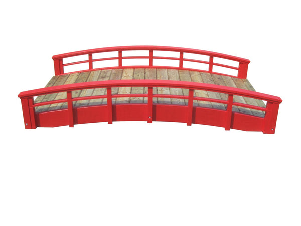 Monet's Japanese bridge 8 ft. x 4 ft. 400 lb. Load Capacity (CLEARANCE floor model) - SamsGazebos Handcrafted Garden Structures