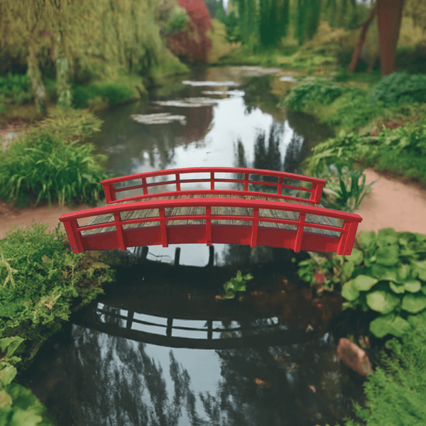 Monet's Japanese bridge 8 ft. - SamsGazebos Handcrafted Garden Structures