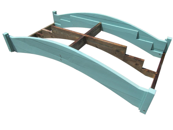 Venice Wood Bridge with Stairs 8 ft. (FLOOR MODEL CLEARANCE) - SamsGazebos Handcrafted Garden Structures