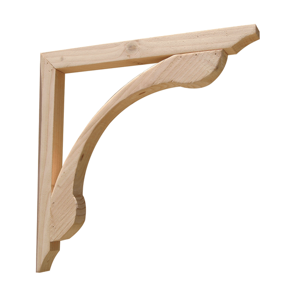 Wood Corbels Brackets 2 - Pack Plain 16 - Inch - SamsGazebos Handcrafted Garden Structures