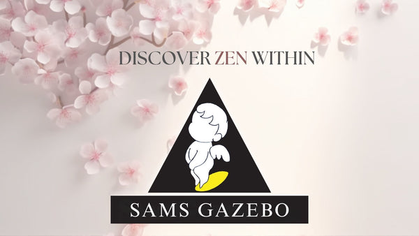 Japanese Zen Wood Garden Bridge 6 ft. - SamsGazebos Handcrafted Garden Structures