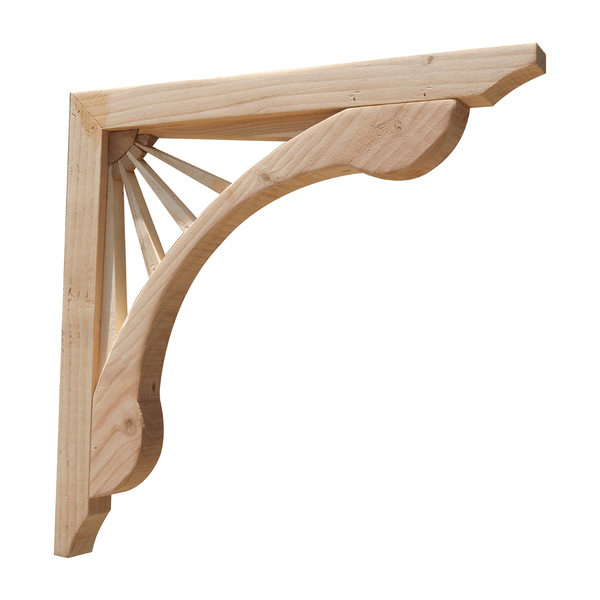 Exterior Wood Brackets Corbels Sunburst 2 - Pack 16 Inch - SamsGazebos Handcrafted Garden Structures