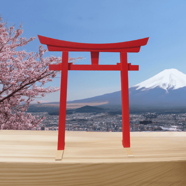 Miniature Japanese Shinto Torii Gate 26 Inches - SamsGazebos Handcrafted Garden Structures
