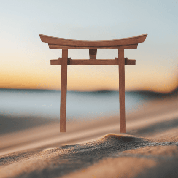 Miniature Japanese Shinto Torii Gate 26 Inches - SamsGazebos Handcrafted Garden Structures