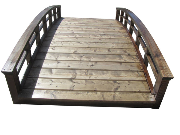 Monet's Japanese bridge 8 ft. x 4 ft. 400 lb. Load Capacity - SamsGazebos Handcrafted Garden Structures