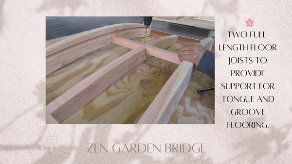 Japanese Zen Wood Garden Bridge 6 ft. - SamsGazebos Handcrafted Garden Structures