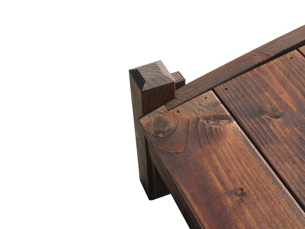 Commercial Grade Japanese Zen Wood Garden Bridge 6 ft. - SamsGazebos Handcrafted Garden Structures
