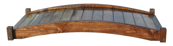 Japanese Zen Wood Garden Bridge 6 ft. - SamsGazebos Handcrafted Garden Structures