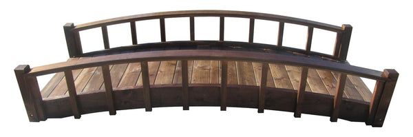 Japanese Wood Garden Bridge 8 ft. - SamsGazebos Handcrafted Garden Structures