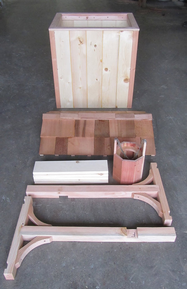 Wishing Well Wooden Planter 4 ft 6 inches tall - SamsGazebos Handcrafted Garden Structures