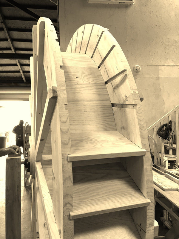 Japanese Wooden Water Wheel 6 ft. - SamsGazebos Handcrafted Garden Structures