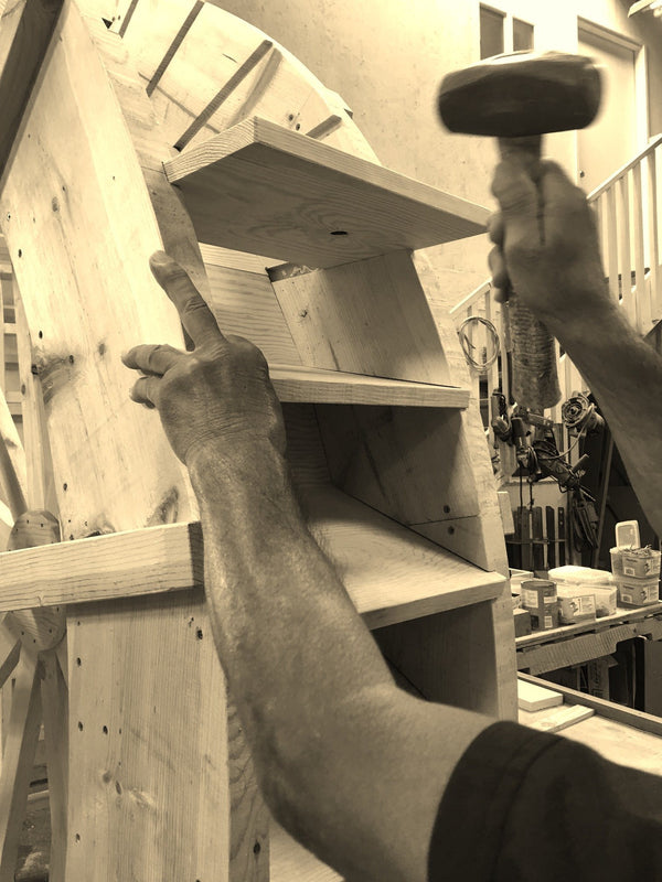 Japanese Wooden Water Wheel 6 ft. - SamsGazebos Handcrafted Garden Structures