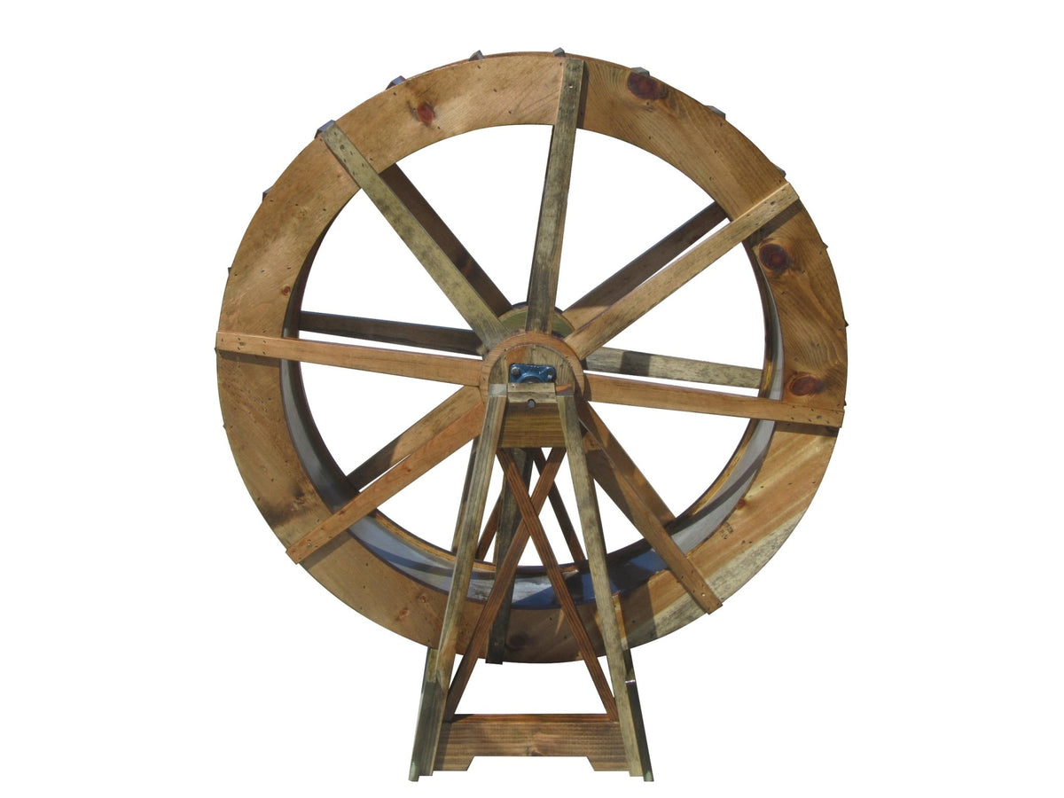 5 ft Japanese Wooden Water Wheel | Free-Standing Fully Assembled ...