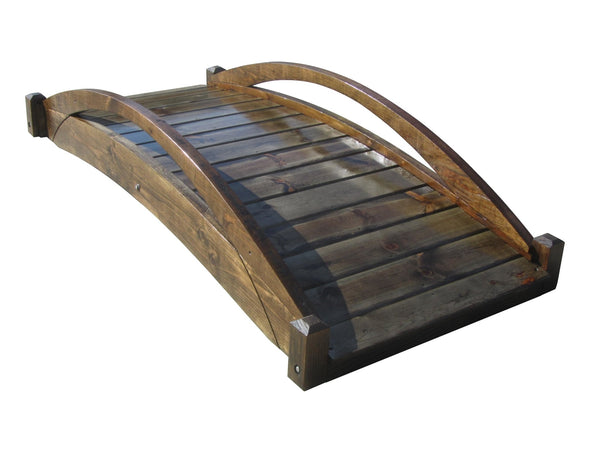 Basho Garden Bridge 6 ft. - SamsGazebos Handcrafted Garden Structures