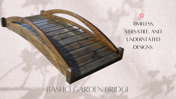 Basho Garden Bridge 6 ft. - SamsGazebos Handcrafted Garden Structures