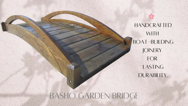 Basho Garden Bridge 6 ft. - SamsGazebos Handcrafted Garden Structures