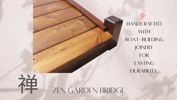 Zen Japanese Garden Bridge 8 feet