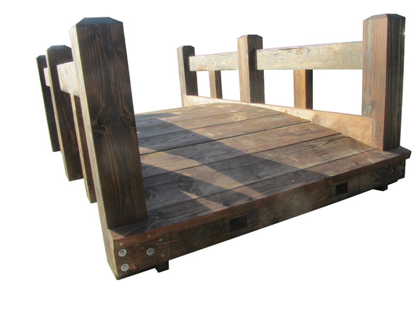 Backyard Bridge with Split Rails 8 ft x 4 ft Colorado