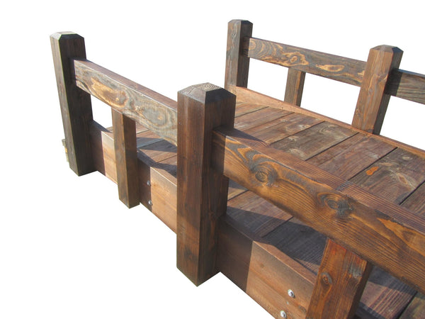 Backyard Bridge with Split Rails 8 ft x 4 ft Colorado