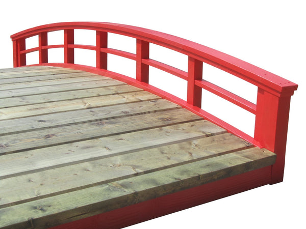 Monet's Japanese bridge 8 ft. x 4 ft. 400 lb. Load Capacity (CLEARANCE floor model) - SamsGazebos Handcrafted Garden Structures