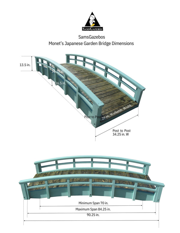 Monet's Japanese bridge 8 ft.