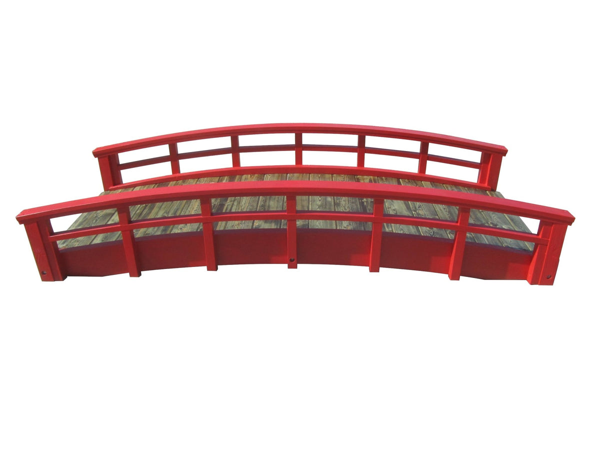 8 ft Japanese Garden Bridge | Arched Split Rails Monet Design ...