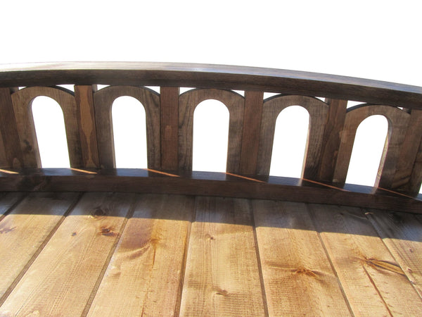 Pond Bridge with Arched Railings for Backyard 8 ft Terrace with Windows - SamsGazebos Handcrafted Garden Structures