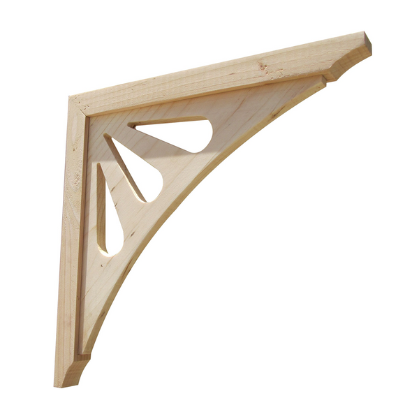 Exterior Wood Brackets Corbels Teardrop 2-Pack 16 Inches