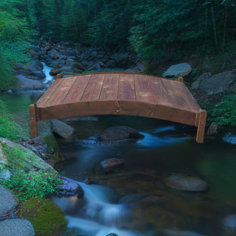 6 ft  Commercial Grade Japanese Zen Wooden Garden Bridge