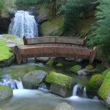 Garden Bridges - 12-foot Butterfly Garden Bridge Medium Diamond Lattice Railings Commercial Grade
