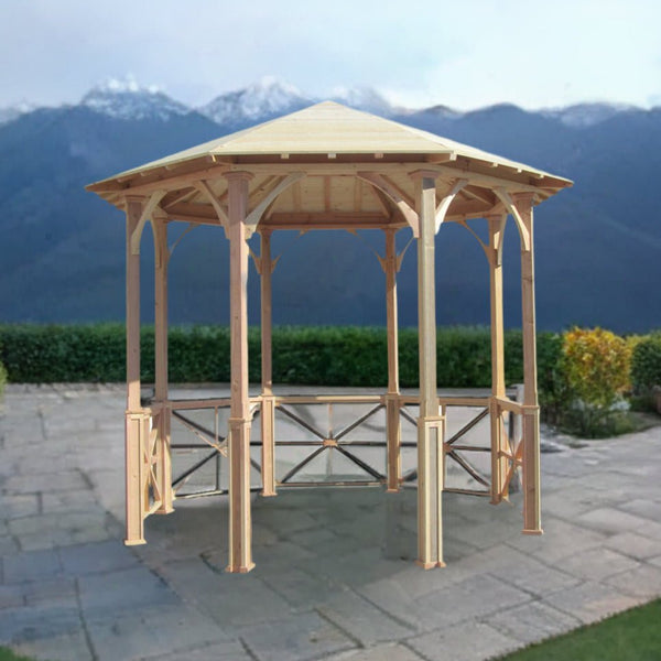 Octagon Garden Patio Gazebo 10 ft. - SamsGazebos Handcrafted Garden Structures
