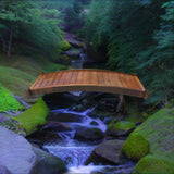 Garden Bridge - 8-foot Zen Japanese Wooden Garden Bridge