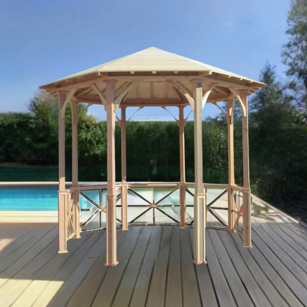 Octagon Garden Patio Gazebo 10 ft. - SamsGazebos Handcrafted Garden Structures