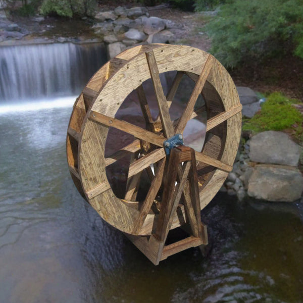 Water Wheel - Small Japanese Wooden Water Wheel 30 Inches