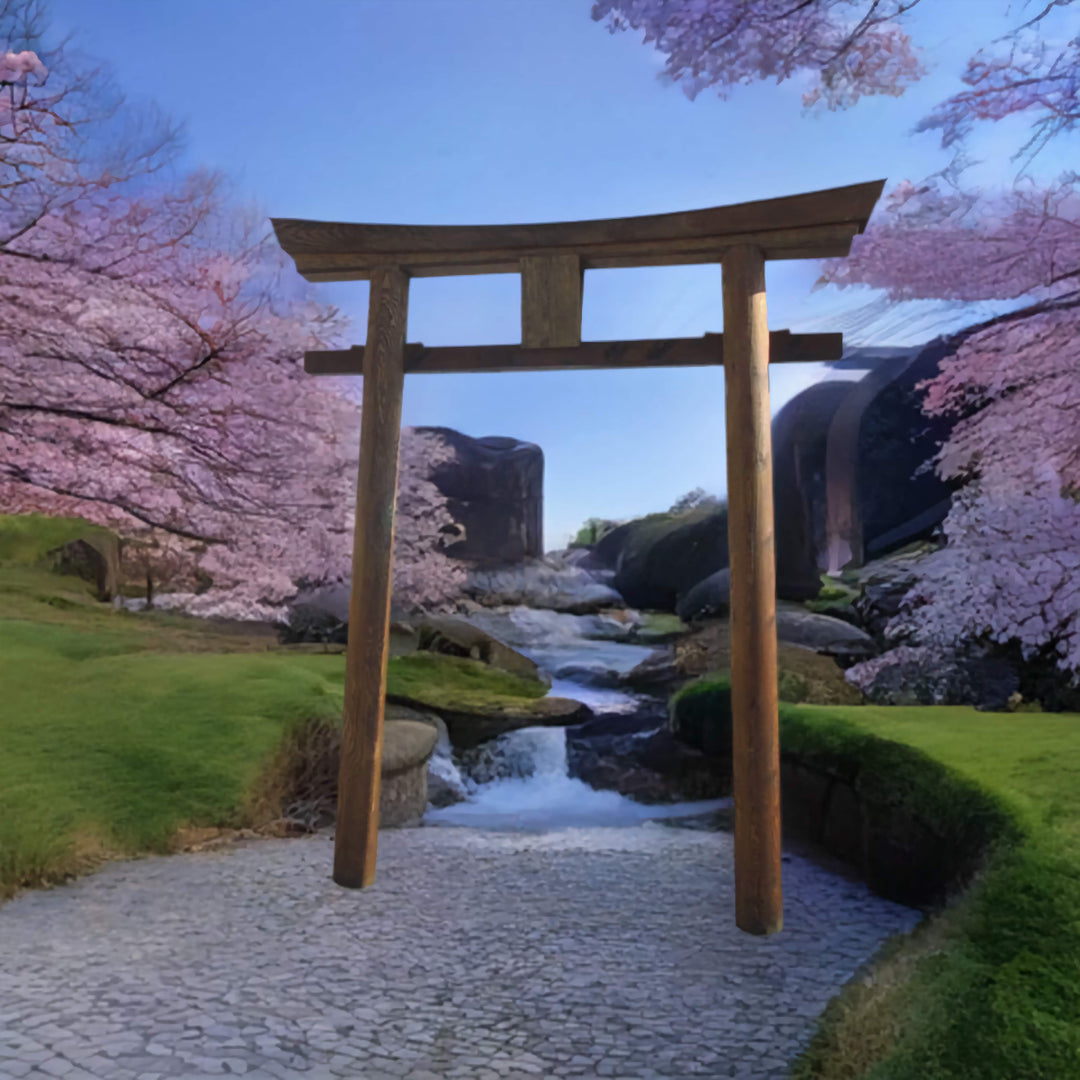 Japanese Torii - SamsGazebos Handcrafted Garden Structures