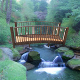 Garden Bridges - 12-foot Wooden Garden Bridge With High Rails Commercial Grade