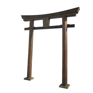 Brown Japanese Torii Gate 8 ft. Myojin Style - SamsGazebos Handcrafted Garden Structures