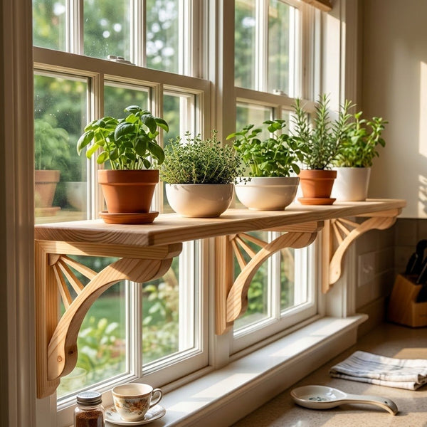 Wood Sunburst corbels 16 in 2-Pack over windows- Unfinished Indoor/Outdoor - SamsGazebos