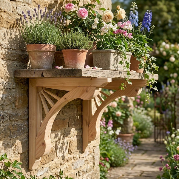 Wood Sunburst Corbels Brackets 16 in 2-Pack - Southwest Style - SamsGazebos