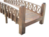 12-foot Swan Garden Bridge Medium Cross Halving Lattice Rails Commercial Grade
